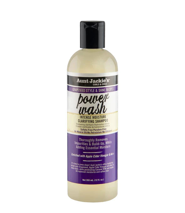 Aunt Jackie's Power Wash Intense Moisture Clarifying Shampoo 12oz