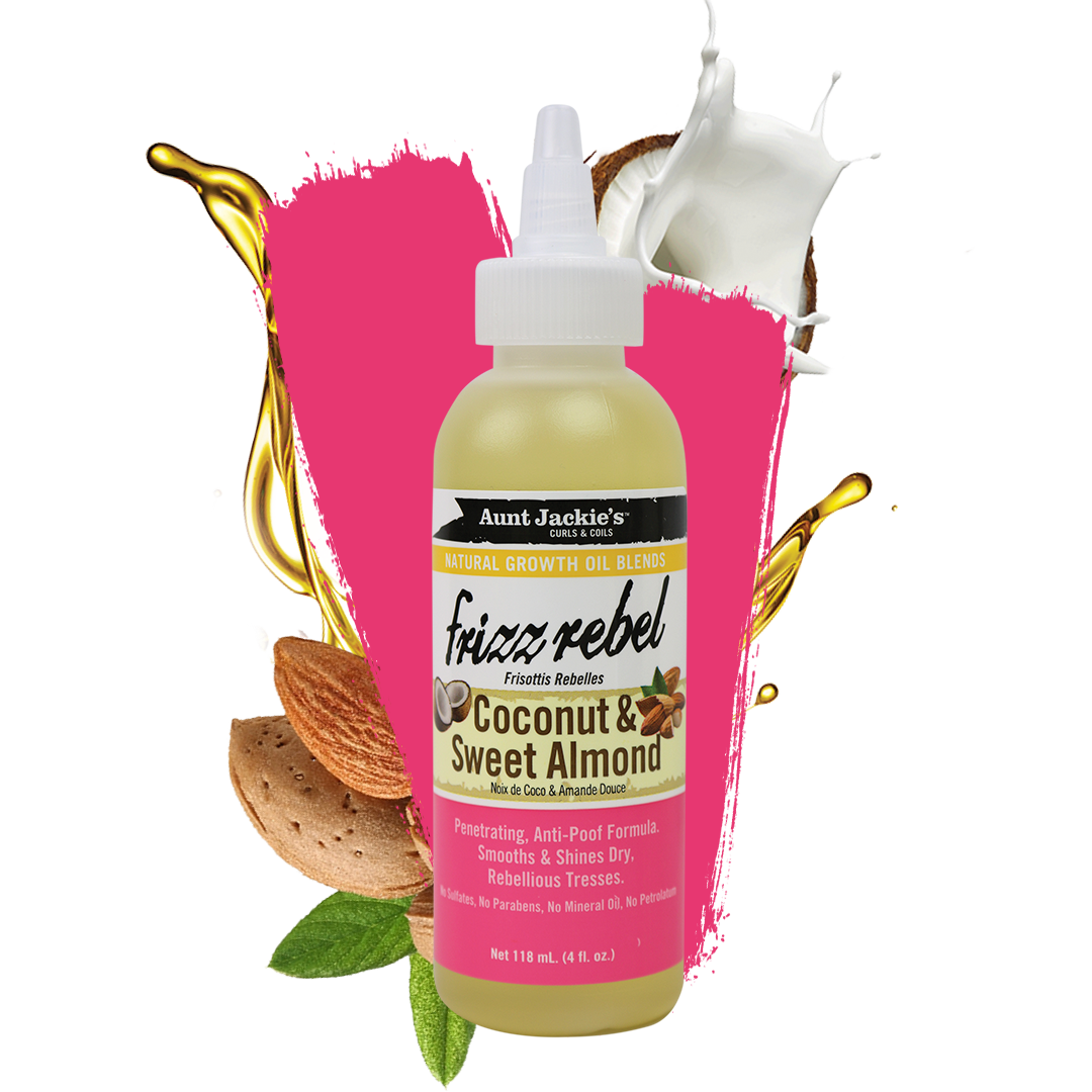 <transcy>AUNT JACKIES NATURAL GROWTH OIL BLENDS FRIZZ REBEL COCONUT &amp; SWEET ALMOND, 118 ML</transcy>