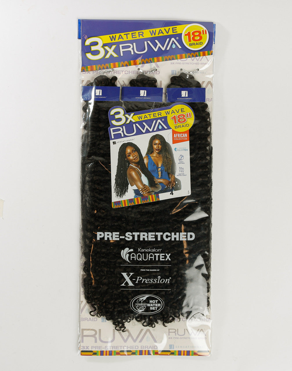 Synthetic 3X 18" Water Wave Ruwa Braids