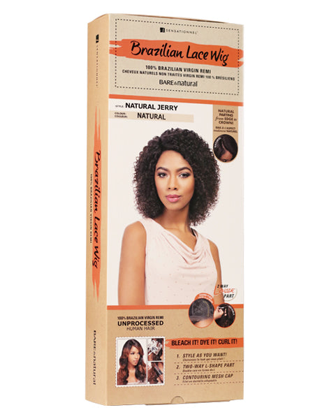 <transcy>100% BRAZILIAN VIRGIN REMI LACE WIG NATURAL JERRY, 12/14 &quot;</transcy>