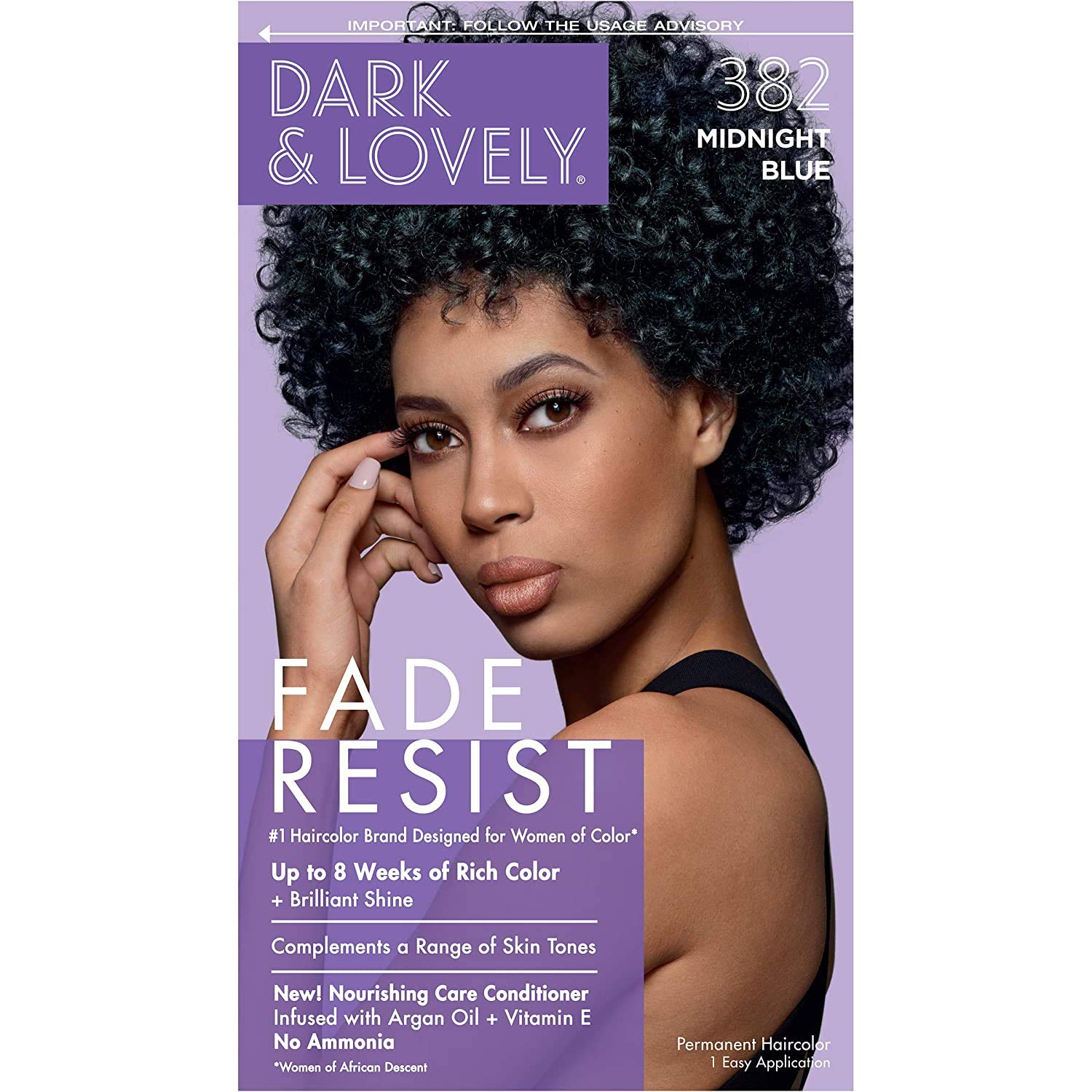 <transcy>DARK AND LOVELY RICH CONDITIONING COLOR- MIDNIGHT BLUE</transcy>