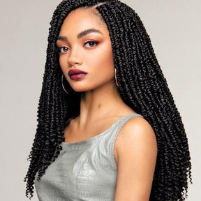 100% SYNTHETIC CROCHET BRAID PRE-LOOPED SPRING TWIST, 16"