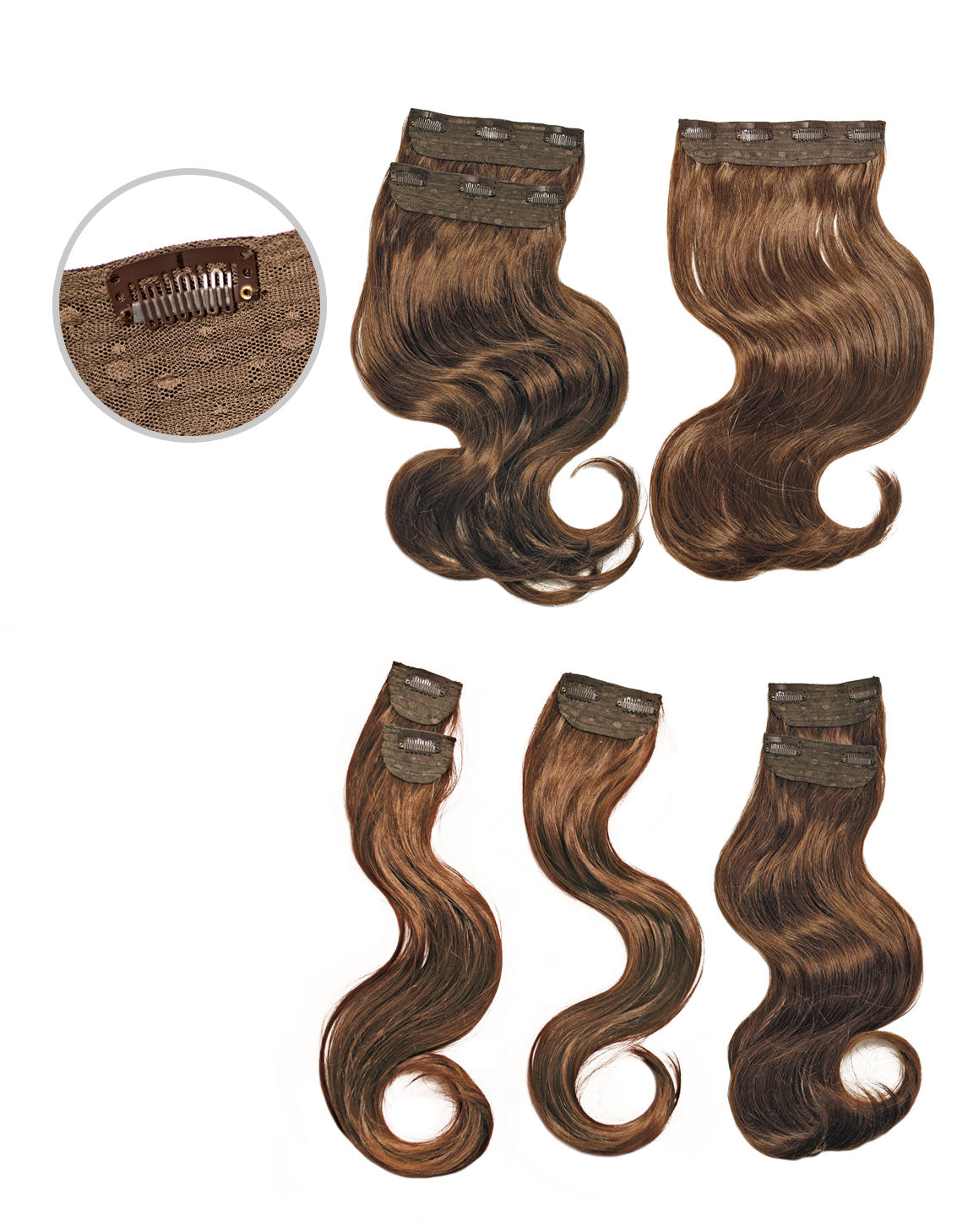 100% Synthetic Clip-In Glam Extension Wavy