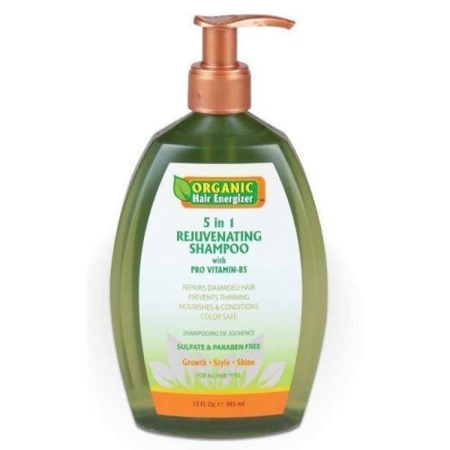 ORGANIC HAIR ENERGIZER  5 IN 1 REJUVENATING SHAMPOO WITH PRO VITAMIN-B5, 385 ML